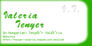 valeria tenyer business card